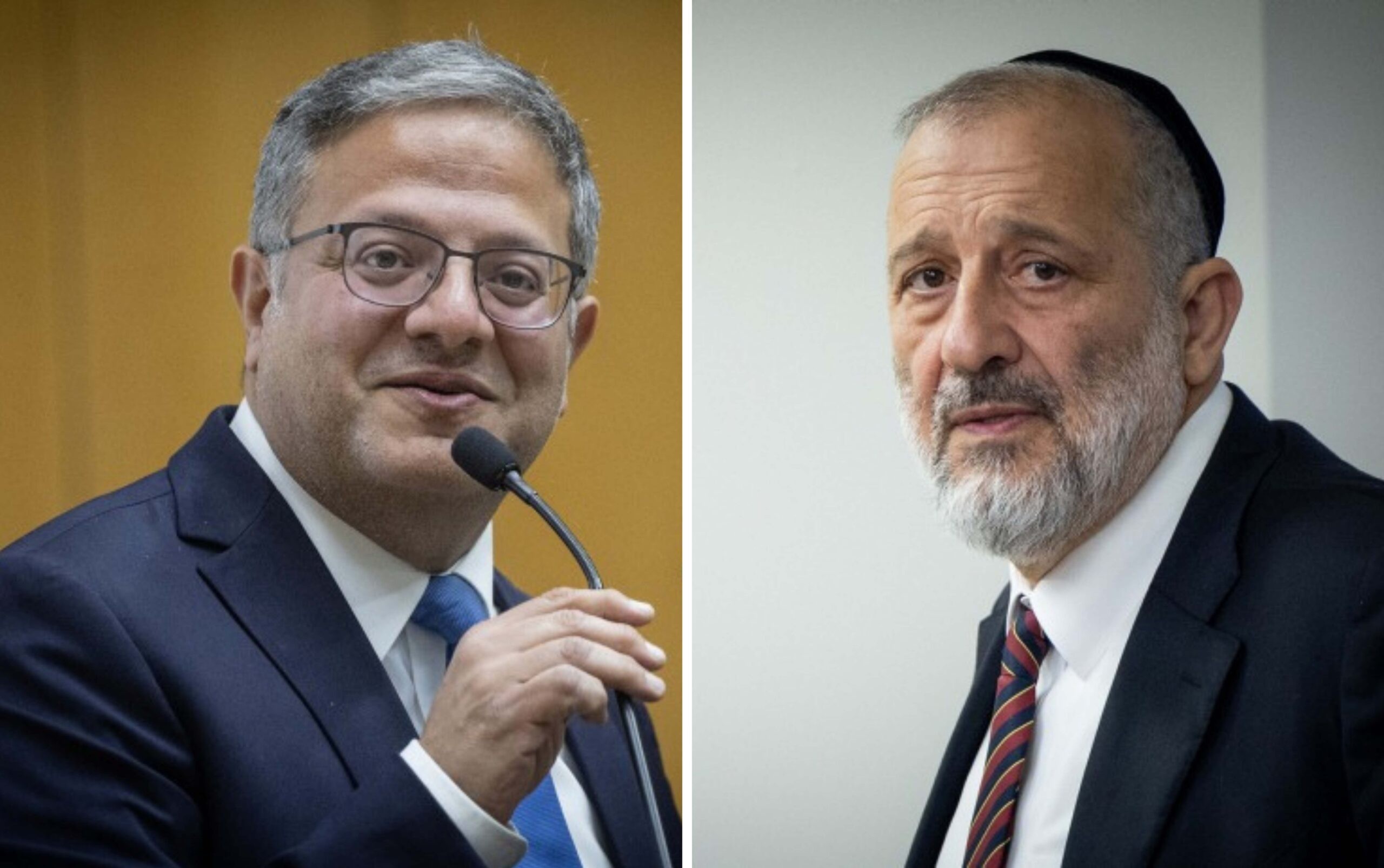 דרעי ובן גביר | צילום: פלאש 90, חיים גולדברג, יונתן סנדל