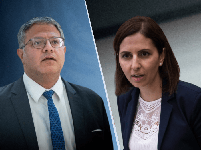 בן גביר וגמליאל | קרדיט: פלאש 90 הדס פרוש, פלאש 90 יונתן סינדל