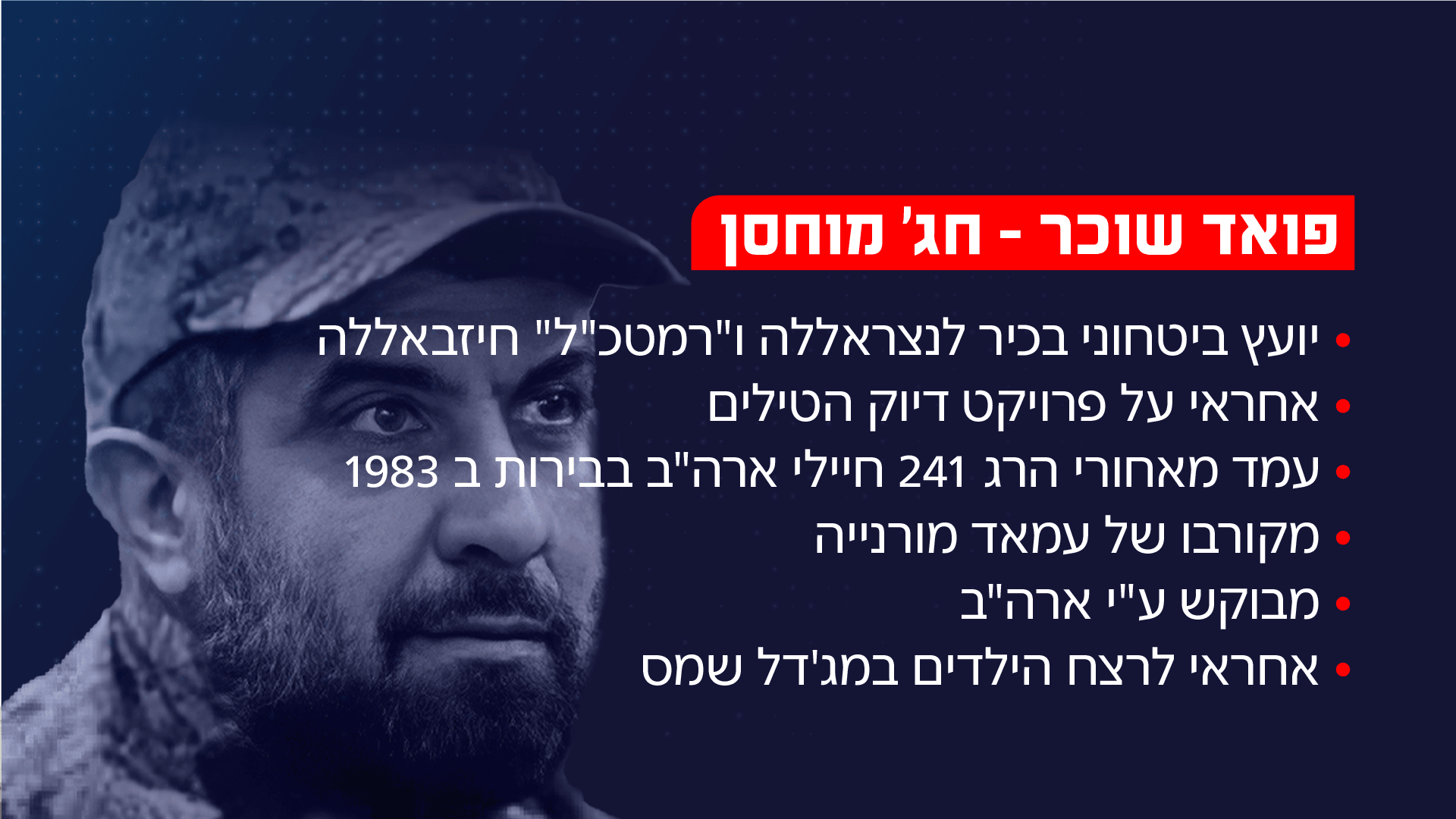 מקורב למורניה ואחראי לטבח במג'דל שמס: זה יעד התקיפה בביירות