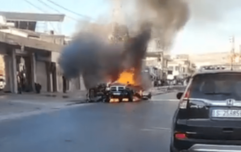 תקיפת רכב בדרום לבנון, ארכיון | צילום מסך, קרדיט: רשתות ערביות