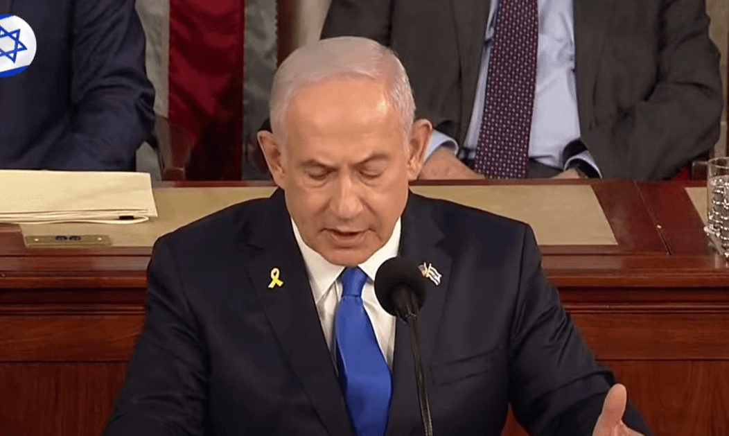 נתניהו בנאומו בקונגרס האמריקאי | צילום: עכשיו 14