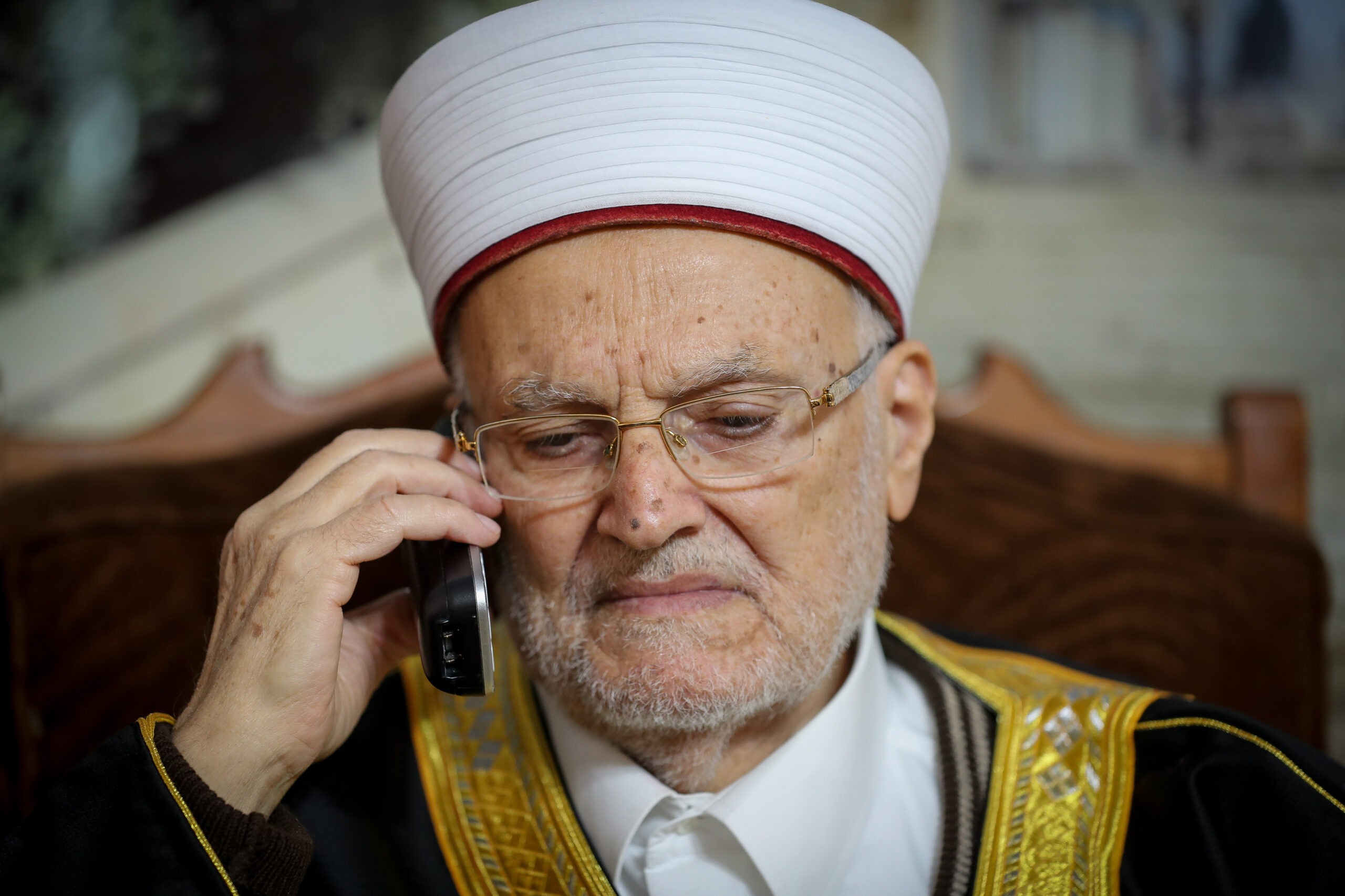 בלב עיר הבירה: האימאם של מסגד אל-אקצא ספד לאיסמעיל הנייה