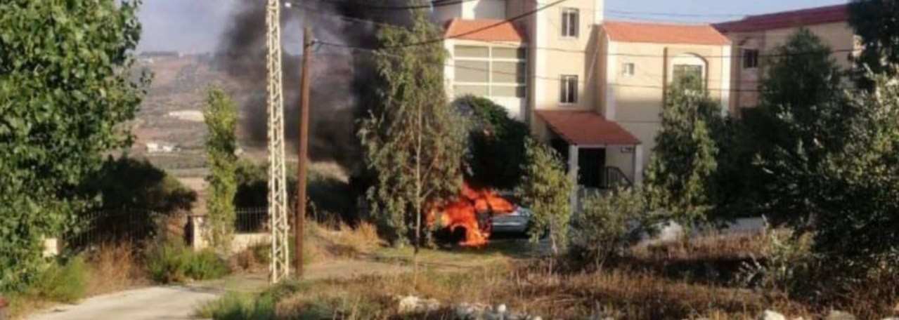 תקיפת הרכב בלבנון | קרדיט: רשתות ערביות