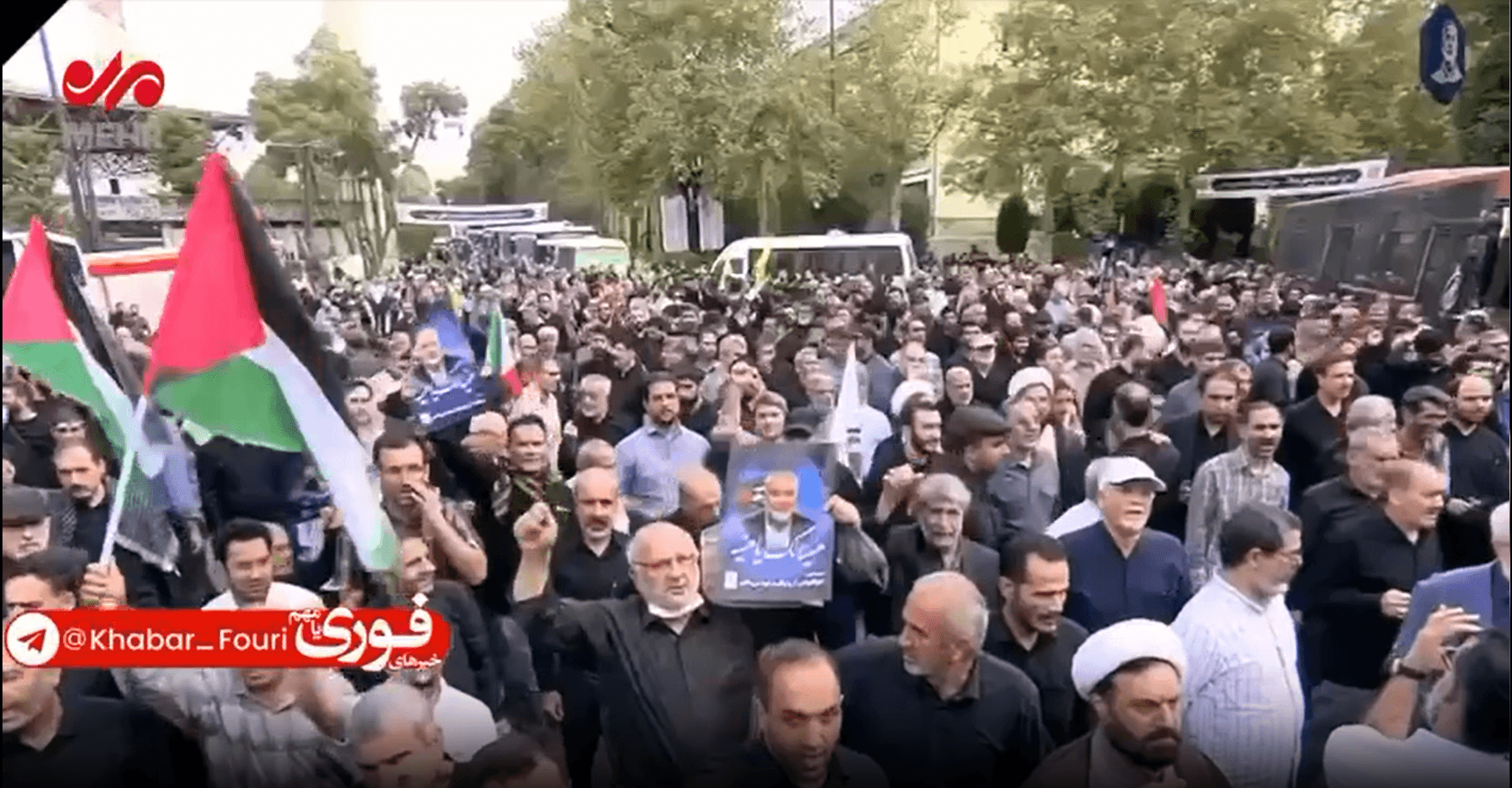 החלה הלוויית המחבל איסמעיל הנייה בטהרן: אלפים קוראים לנקמה