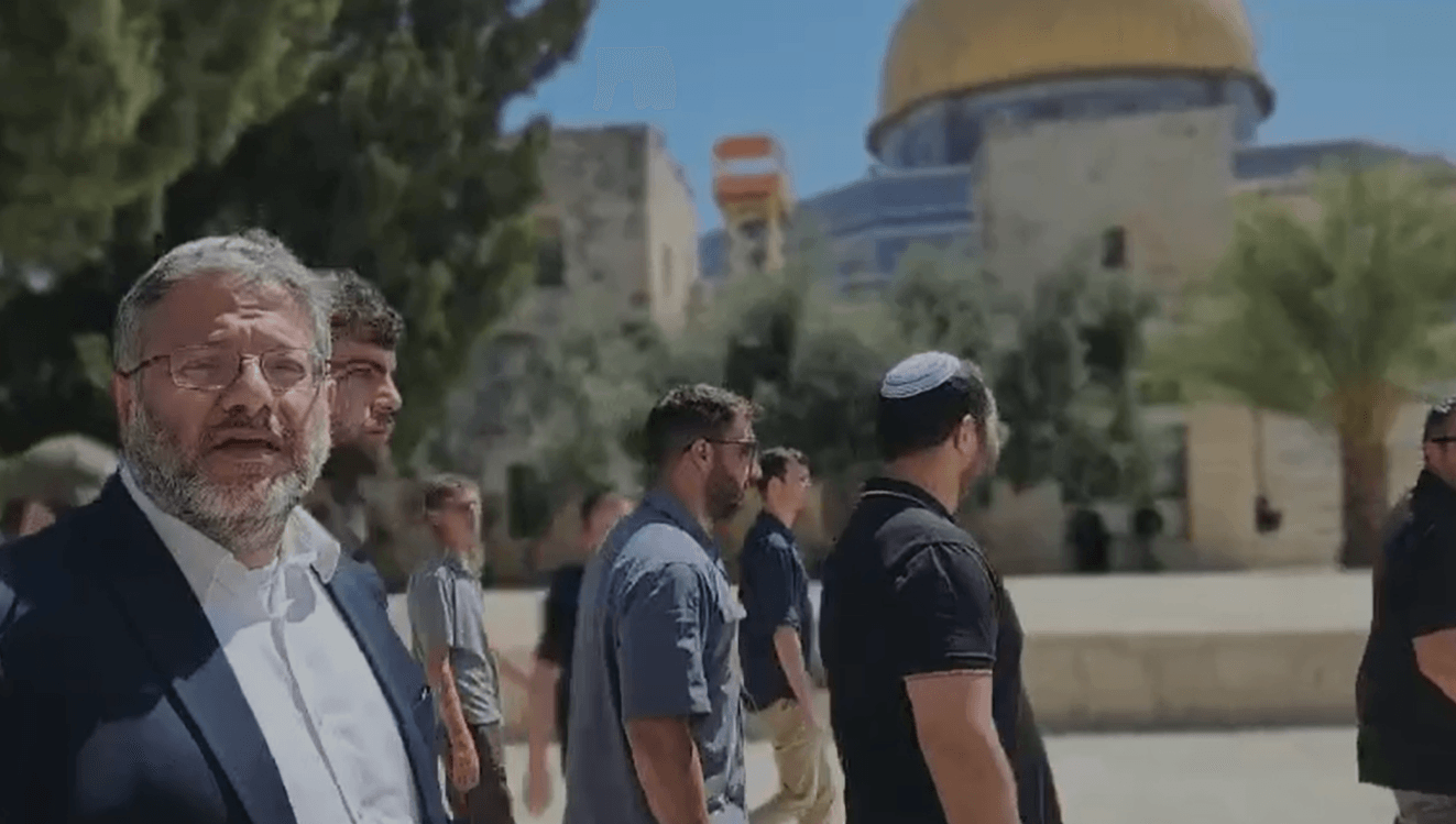 השר איתמר בן גביר בהר הבית | קרדיט: דוברות השר