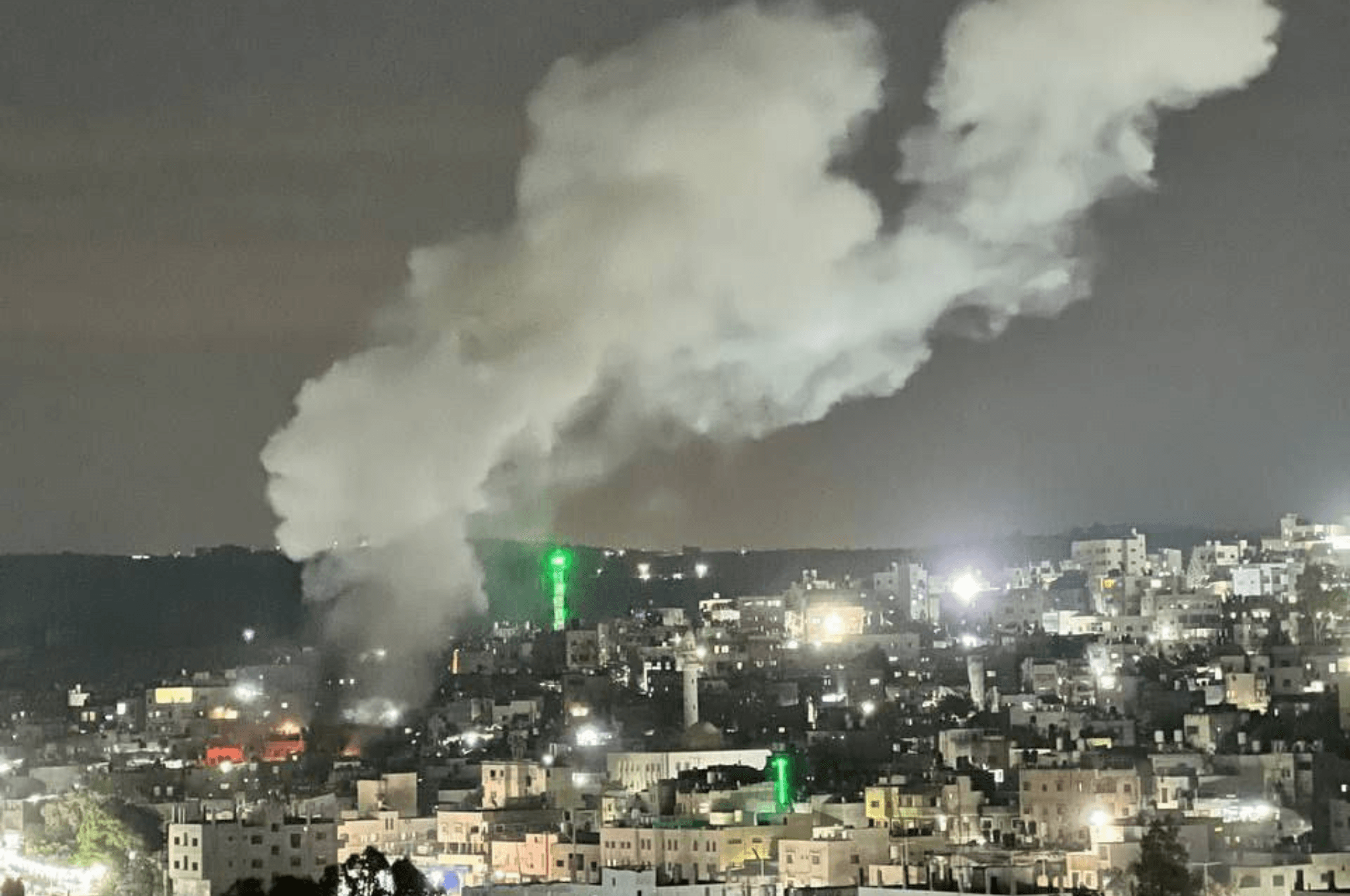 התקיפה בנור א-שמס בטול כרם | קרדיט: רשתות ערביות