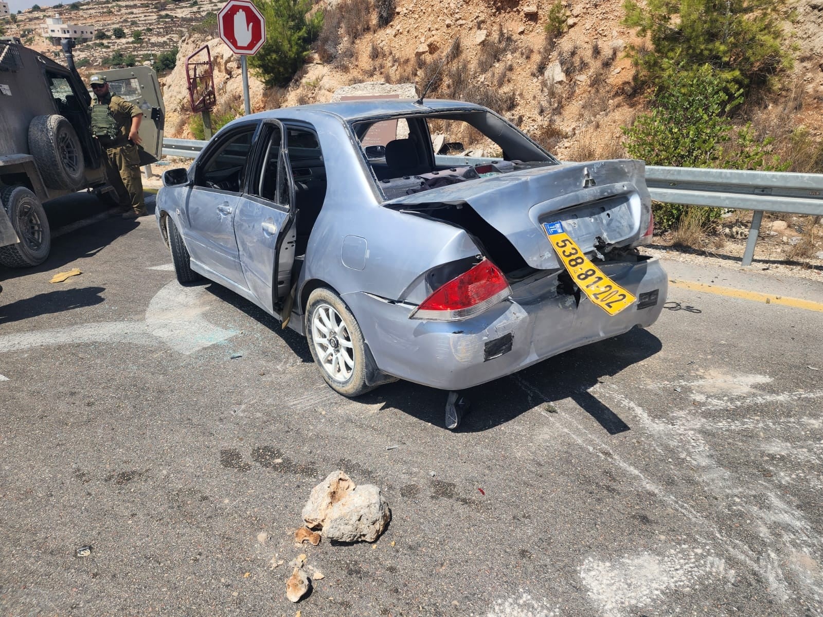 מכונית התופת שנוטרלה סמוך ליישוב עטרת | קרדיט: דוברות בנימין