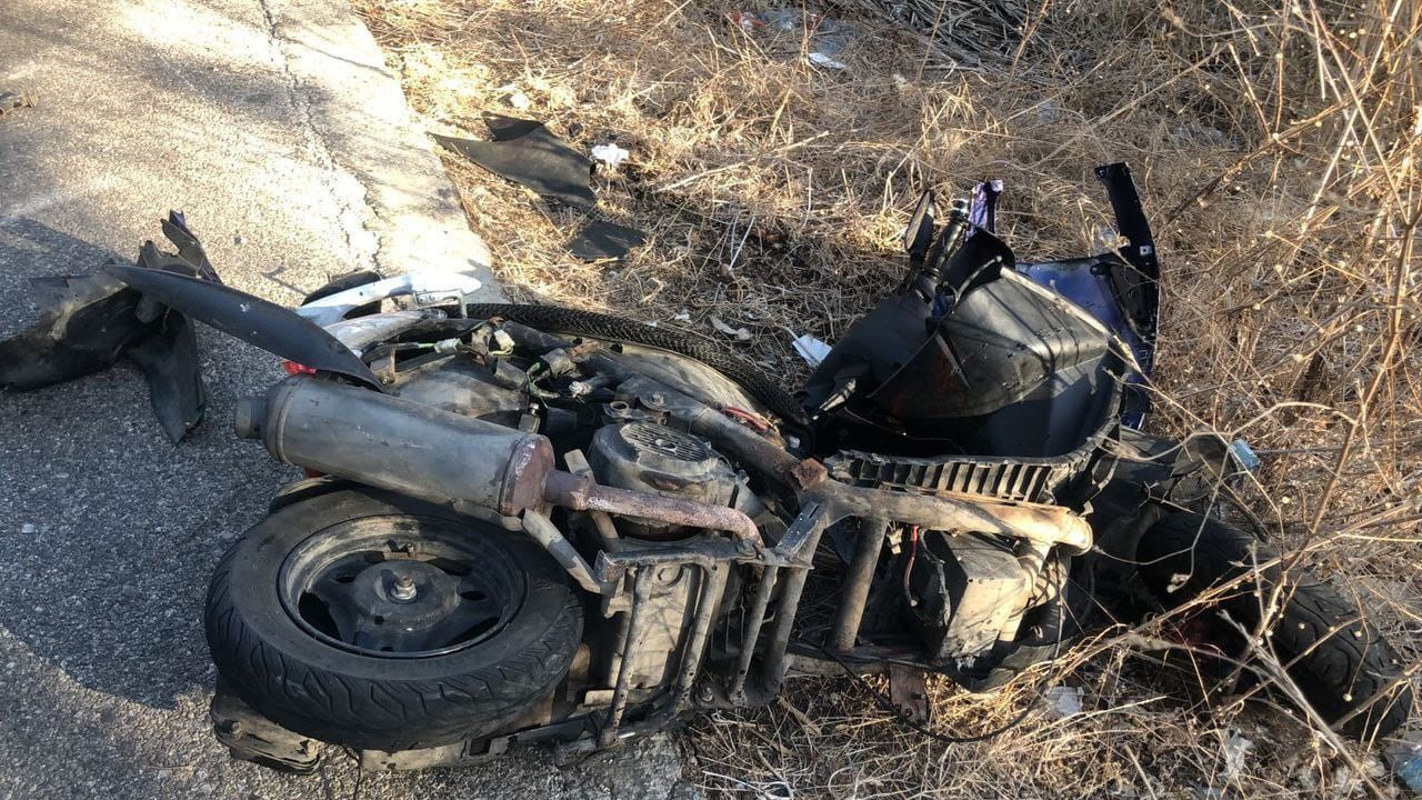 האופנוע שהותקף | קרדיט: רשתות ערביות