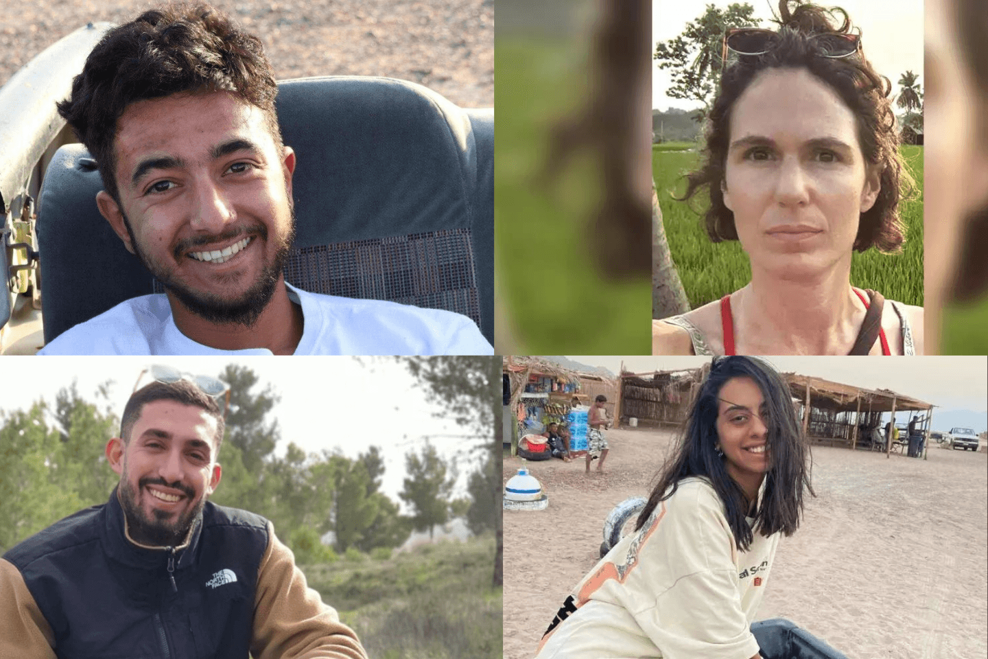 ארבעת החטופים שנהרגו בשבי חמאס: כרמל גת, הרש גולדברג-פולין, עדן ירושלמי ואורי דנינו - זכרונם לברכה