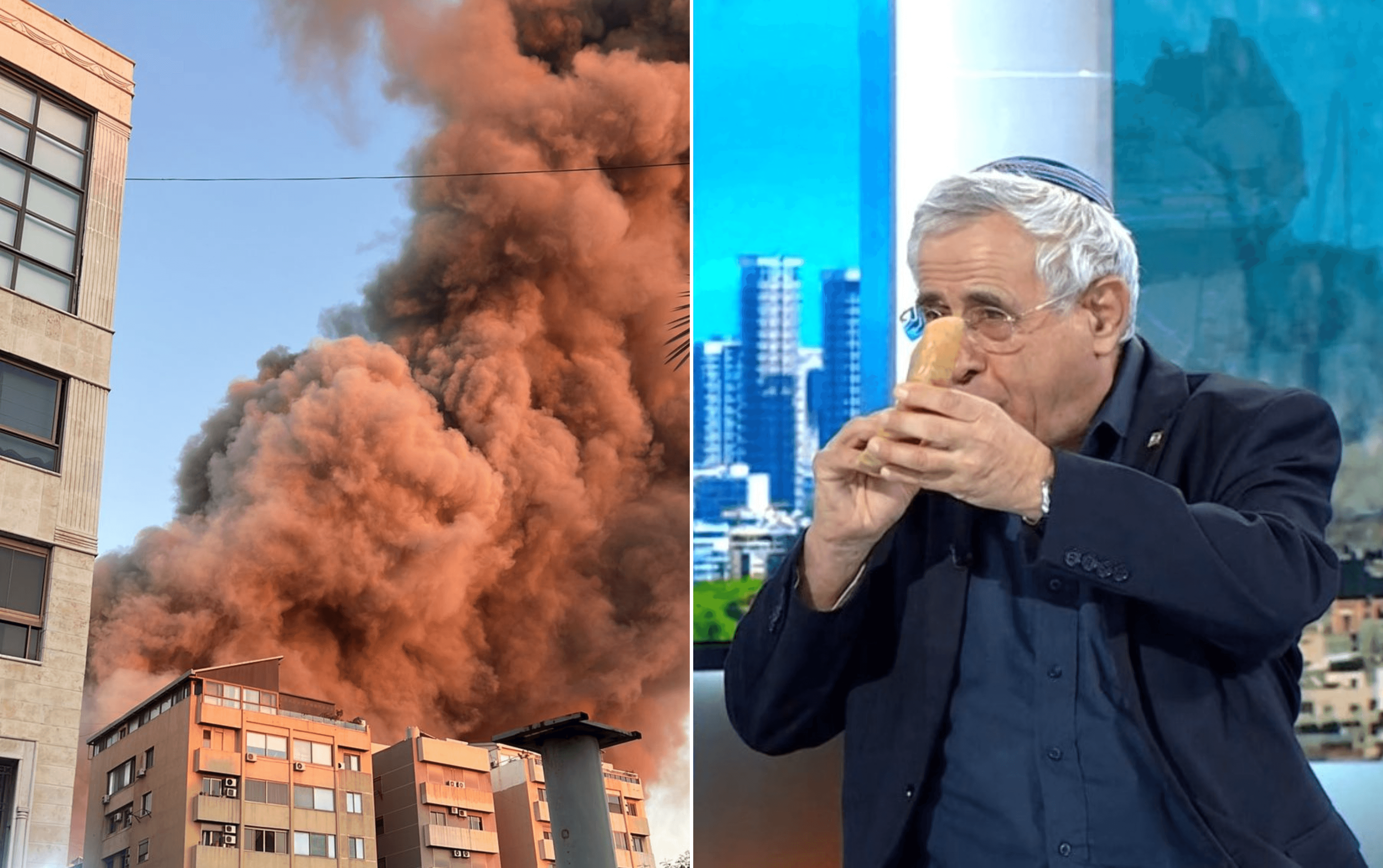 את זה עוד לא ראיתם: תקיעת שופר באולפן לרגל חיסול נסראללה