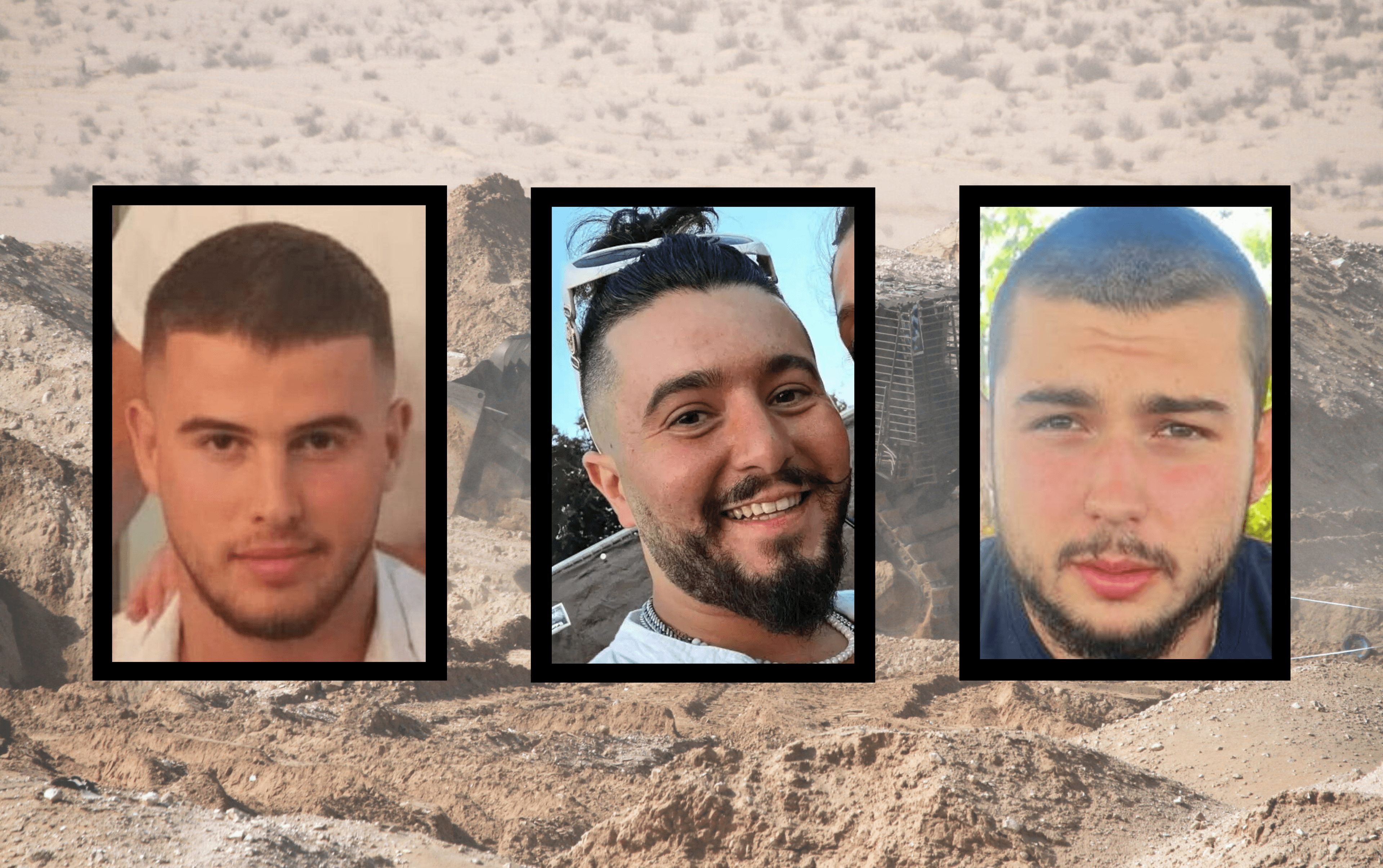 החטופים ניק בייזר, רון שרמן ואליה טולדנו נהרגו מתקיפת צה"ל