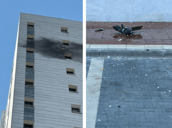 שני כטב"מים חצו משטח לבנון לגליל המערבי, פגיעה ישירה בנהריה