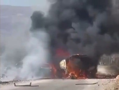דיווח בלבנון: שלושה מחוסלים בתקיפת רכב ממערב לבעלבכ | תיעוד