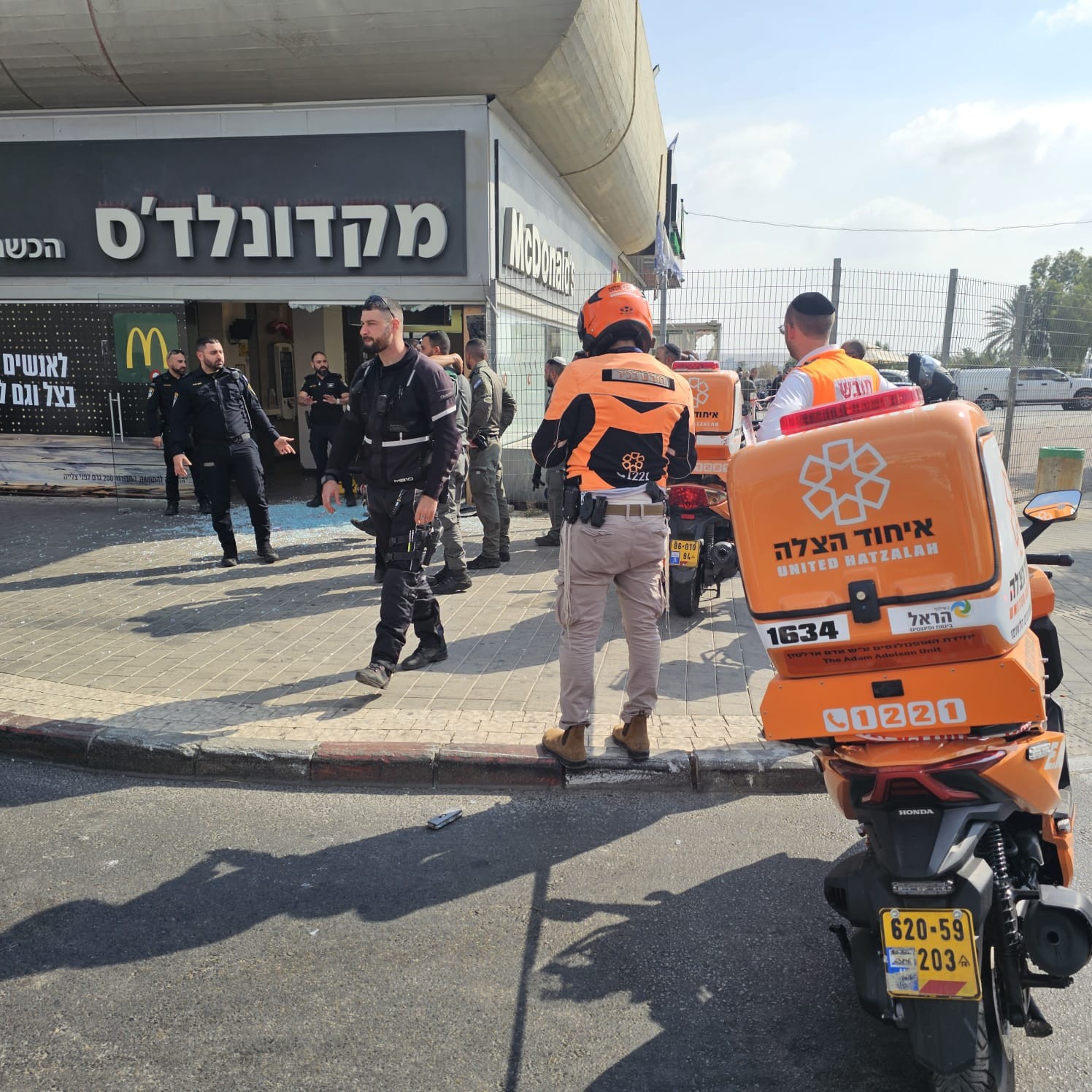 זירת הפיגוע בבאר שבע | קרדיט: איחוד הצלה