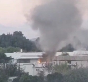 פגיעה ישירה ואש משתוללת: תיעוד מזירת הנפילה בנהריה | צפו
