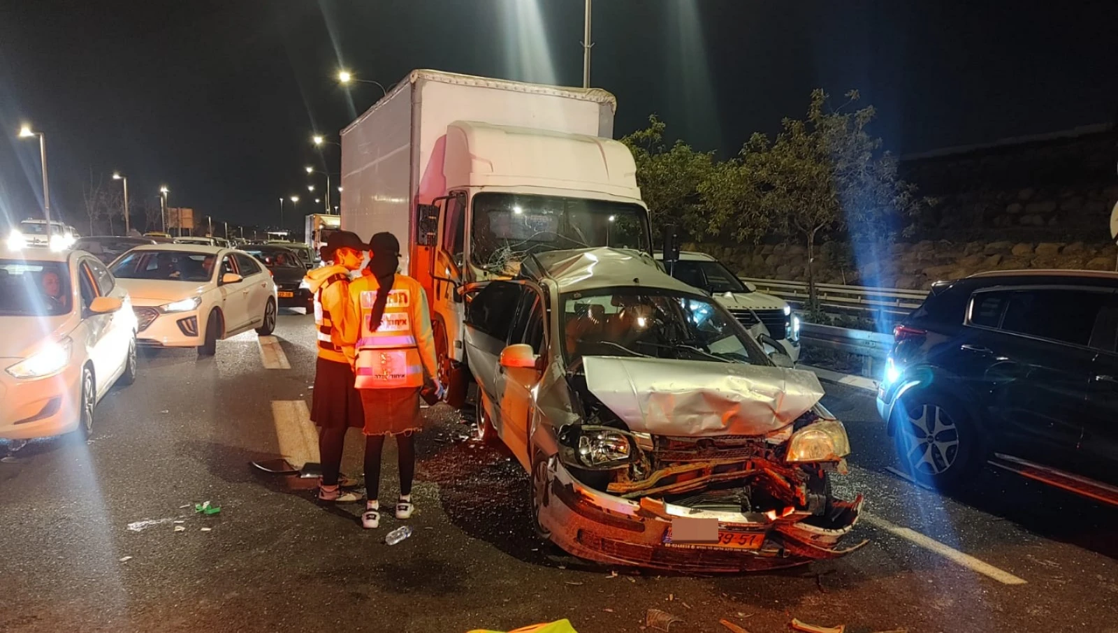 רמלה: 4 פצועים בתאונת דרכים, בהם צעיר באורח קשה