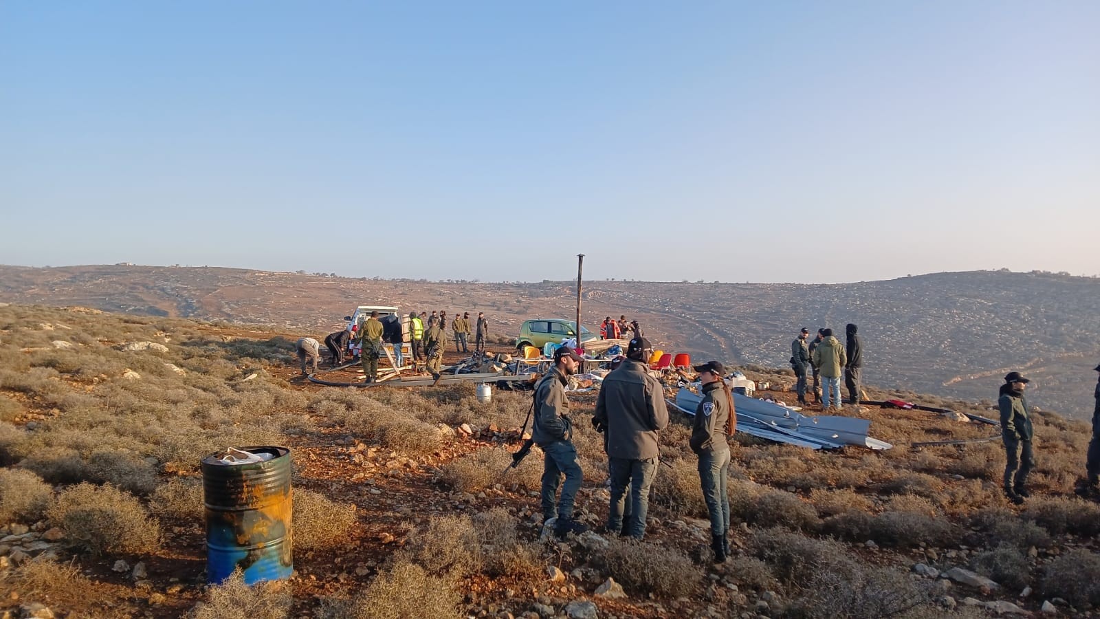 שעות לאחר תקיפת רועה צאן ע"י פורעים ערבים - הרס בבנימין