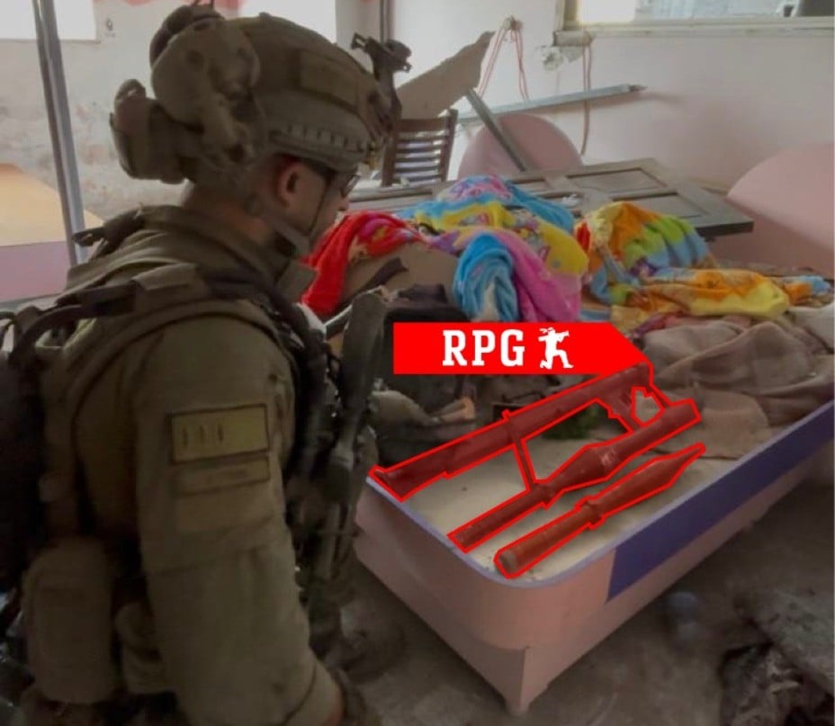הלחימה בג'באליה: אותרו נשקים בבית ספר ו-RPG במיטת ילדים