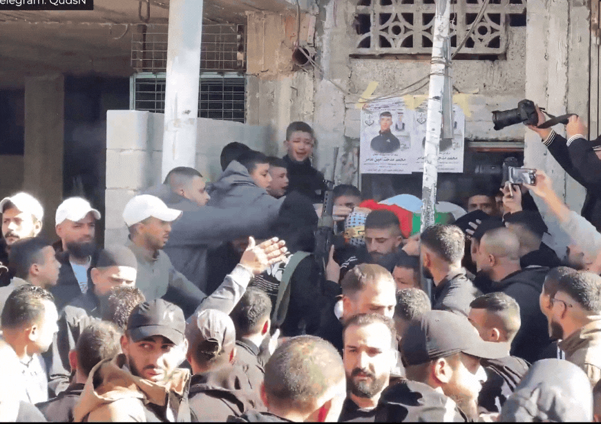 בחסות הרש"פ: המונים השתתפו בהלווית מחבל שחוסל ע"י כוחותינו