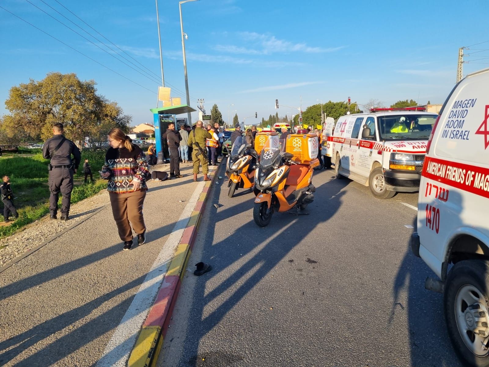 הפיגוע בצומת כרכור: עשרה נפגעים, מתוכם אחד במצב אנוש
