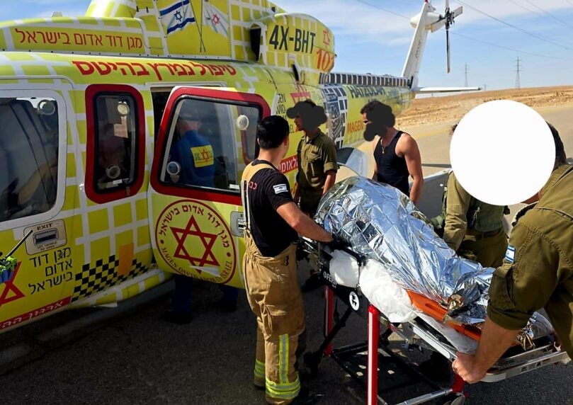 מצפה רמון: שני אנשים חולצו ופונו במסוק לאחר תאונת דרכים קשה