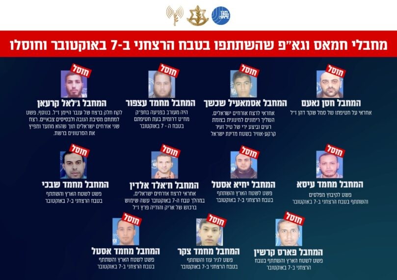 כוחותינו חיסלו 11 מחבלים שהשתתפו בטבח הרצחני ב-7 באוקטובר