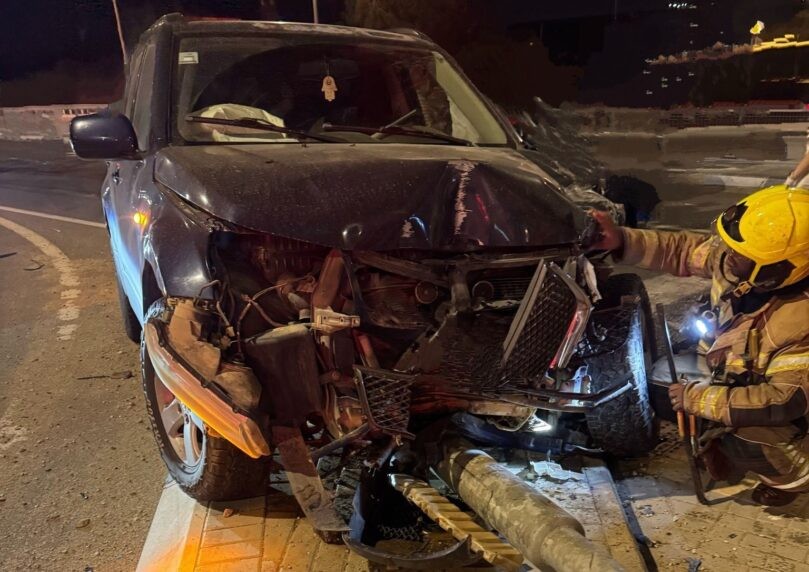 סמוך לשדה תימן: תאונת דרכים עם מעורבות 4 כלי רכב
