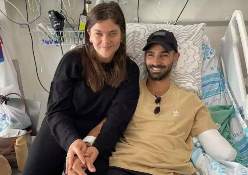 משדה הקרב לחופה: שופט הכדורגל שנפצע קשה התחתן עם בחירת ליבו