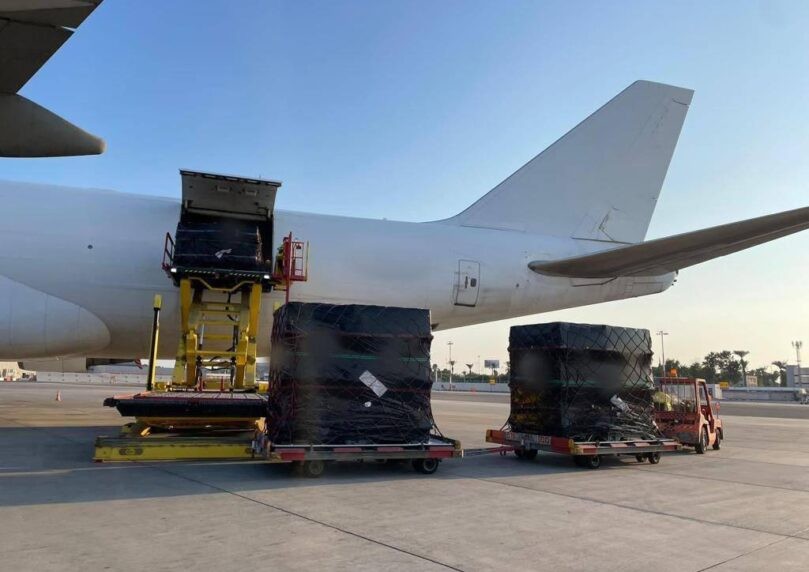 המטוס ה-800 שעליו של ציוד צבאי וחימושים נחת בישראל