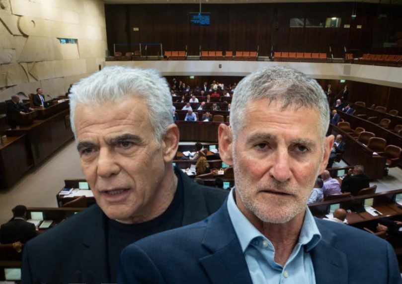 זה שעולה וזה שיורד: הפגישה בין יאיר לפיד ליאיר גולן בכנסת