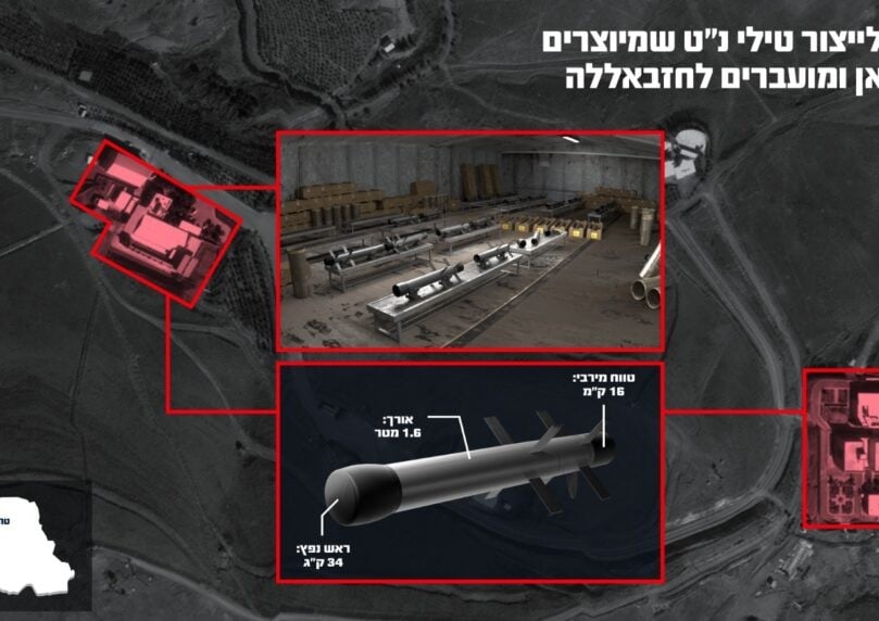 צה"ל: הושמד אתר לייצור טילים שהיו מועברים לחיזבאללה