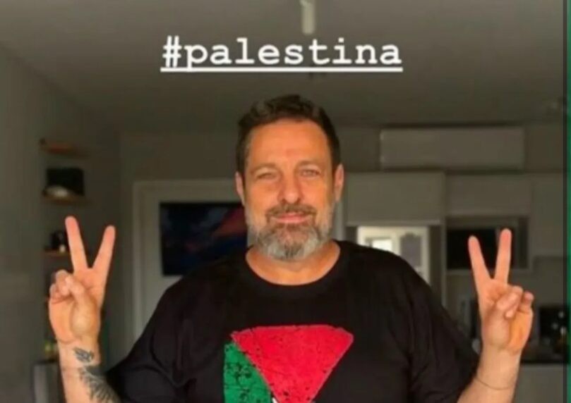הדיג'יי שתקלט במסיבת הנובה - ועכשיו מצטלם עם דגל אש"ף