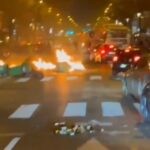 צפו בתיעודים: אוהדי פ.ס.ז' התפרעו ברחובות פריז, רכב הוצת