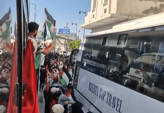 בעקבות המשט לעזה: שיירת רכבים מאלג'יריה בדרכה למעבר רפיח
