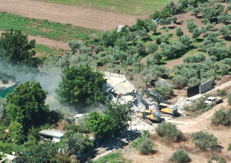כוחותינו הרסו מתחם ממנו ירו מחבלים על יישובי עמק חפר