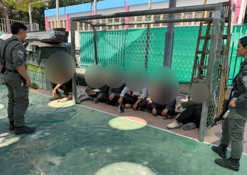 5 שוהים בלתי חוקיים מחברון נעצרו בבית ספר בתל אביב
