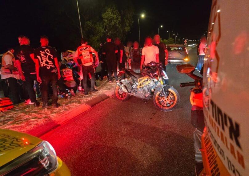 רוכב אופנוע בן 23 נפצע בינוני בתאונה סמוך לצומת פוריה