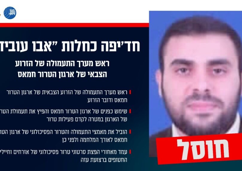 בצה"ל מאשרים: דובר הזרוע הצבאית בארגון הטרור חמאס - חוסל