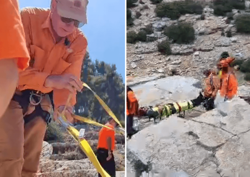 תיעוד דרמטי: נער נפל מגובה של 8 מטרים וחולץ