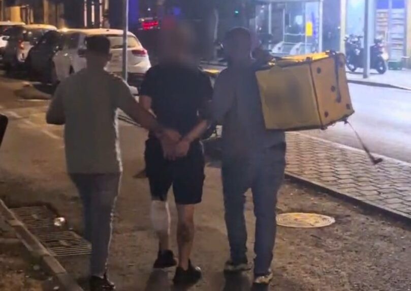 ניסה לדרוס שוטר באמצעות ארגז המשלוחים - ונעצר בדירת מסתור