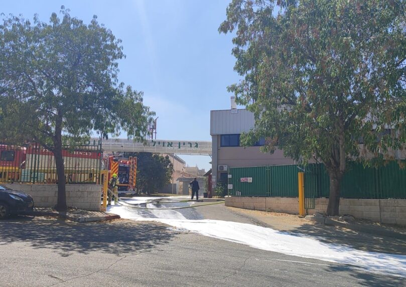 אריאל: בן 52 נכווה משריפה שפרצה במפעל - מצבו קשה
