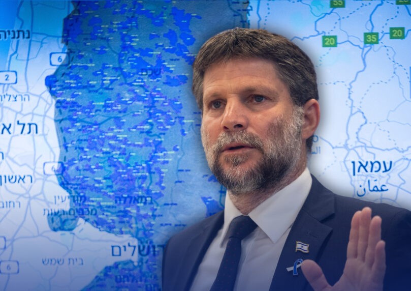 סמוטריץ' חושף את מפת הריבונות: סיפוח 82% מהשטח ביו"ש