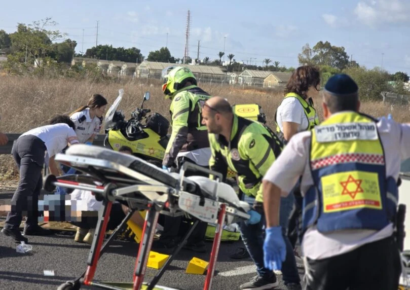 תאונת דרכים קטלנית בצומת בית דגן: רוכב אופנוע פונה במצב קשה