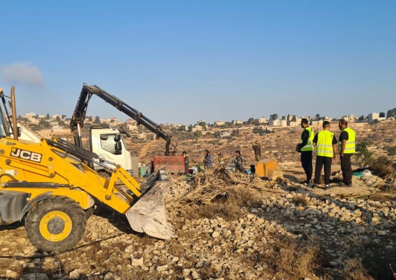 הרס נרחב בנקודת התיישבות בבנימין - 2 משפחות פונו מביתן