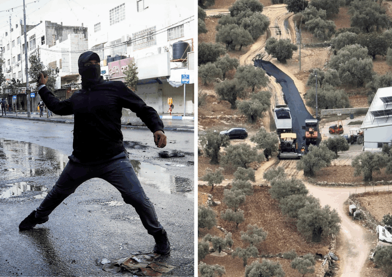 איום ביטחוני: המנהל האזרחי מתעלם מסלילת כביש ערבי בלתי חוקי
