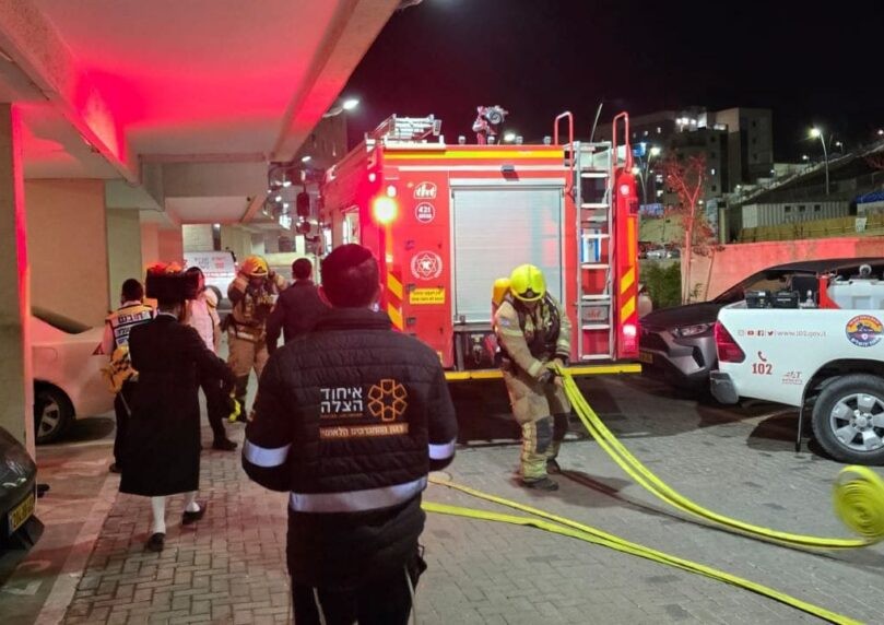 שריפה בבניין בן 8 קומות ברמת בית שמש: הדיירים הונחו להסתגר