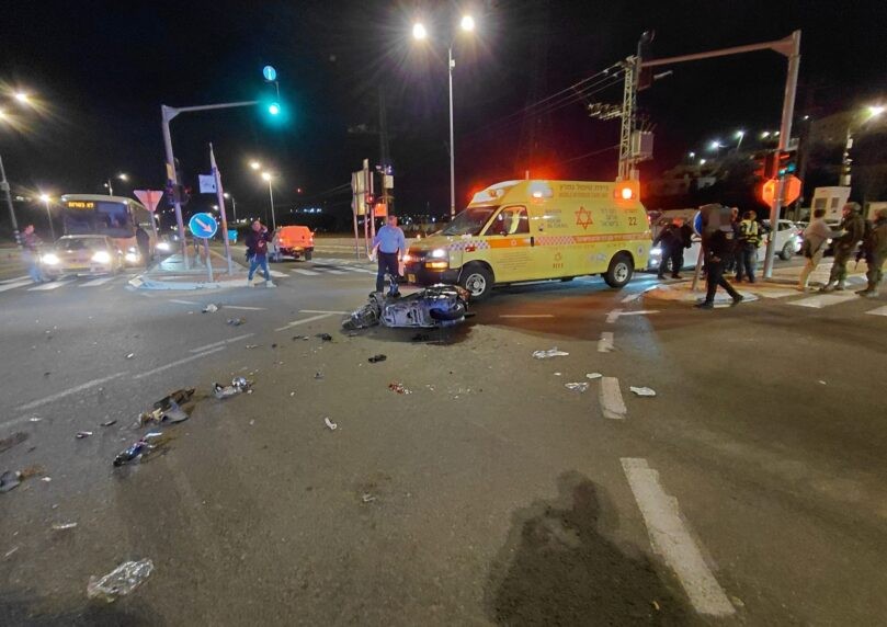 רוכב אופנוע נפצע קשה בתאונה בכביש 60 סמוך לצומת אליאס