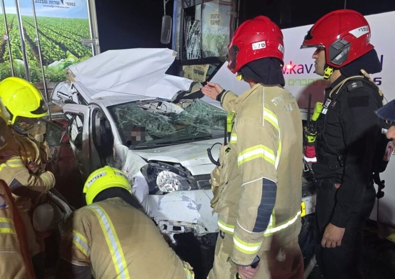 ארבעה פצועים בתאונת דרכים קשה בכביש 4, בהם שניים במצב קשה