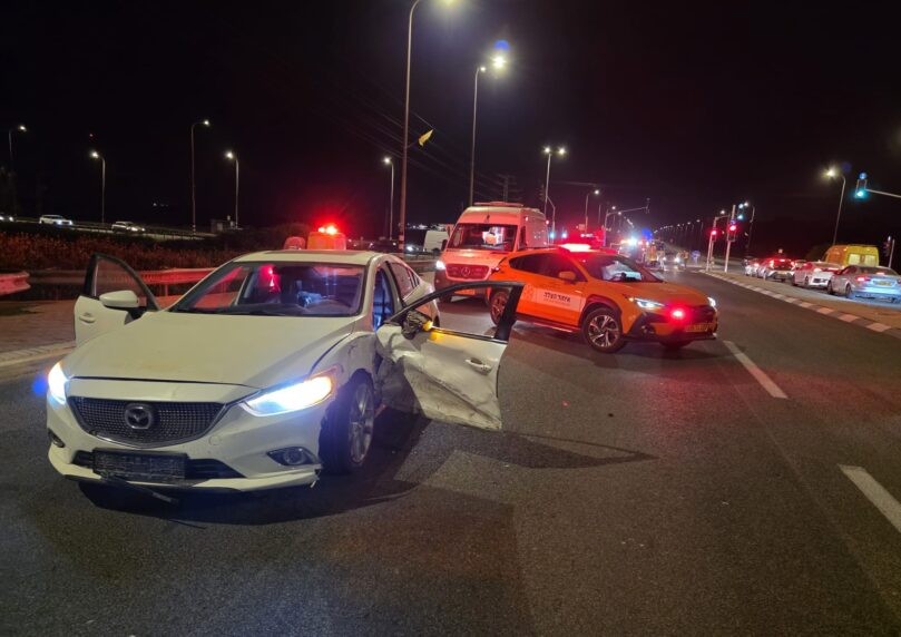 שני פצועים באורח בינוני בתאונה סמוך לצומת שדה יואב בכביש 35