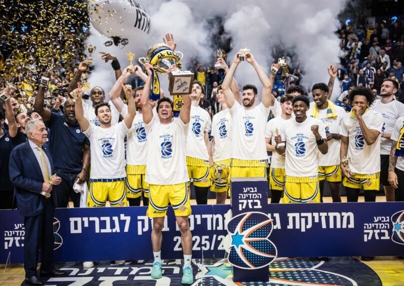 בפעם ה-47: מכבי תל אביב זכתה בגביע המדינה בכדורסל
